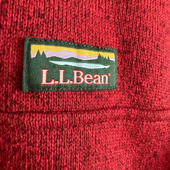 L.L. Bean | Men's Red Half Zip Sweater Fleece | Extra Large - Picture 3 of 6